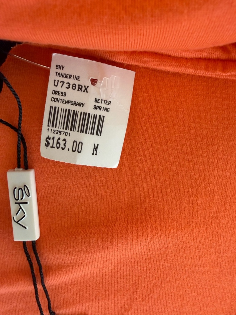 NWT SKY Orange Halter Maxi Dress Medium Boho Flowy Summer Beach Vacation Resort - Picture 6 of 8